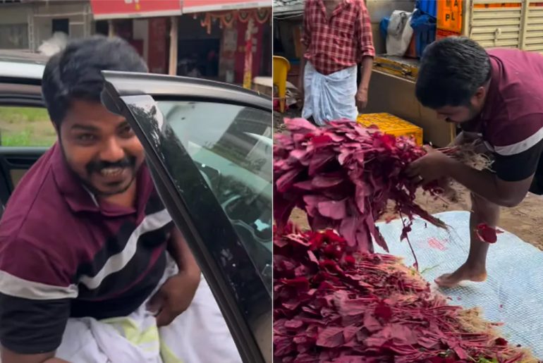 Kerala Farmer Drives Audi A4 to Roadside Market to Sell Vegetables