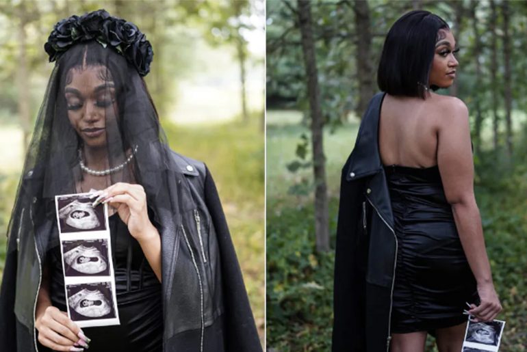 Unusual Funeral-Themed Pregnancy Shoot by US Woman