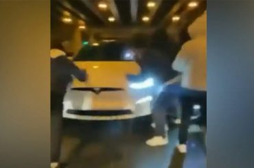 Teens Attack a Tesla